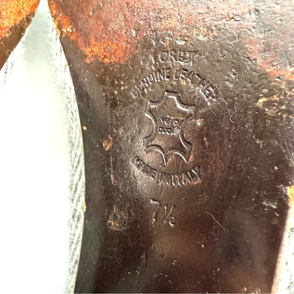 J Crew Shoes 7.5 Tweed Wool Pointed Heels Slip On Herringbone Womens Italy Made - Picture 6 of 9